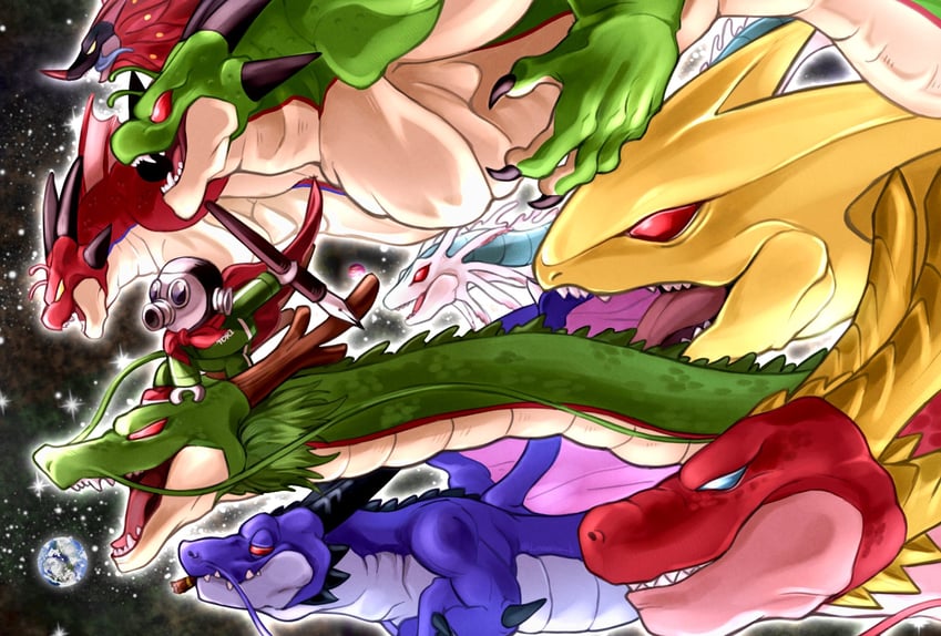 shenron, toriyama akira, porunga, ultimate shenron, black smoke shenron, and 4 more (dragon ball and 4 more) drawn by d_norainu_b