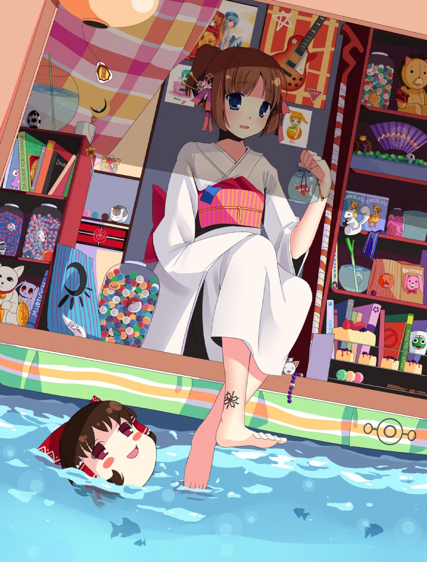 hakurei reimu, souryuu asuka langley, ayanami rei, alastor, keroro, and 6 more (original and 41 more) drawn by hitsukuya