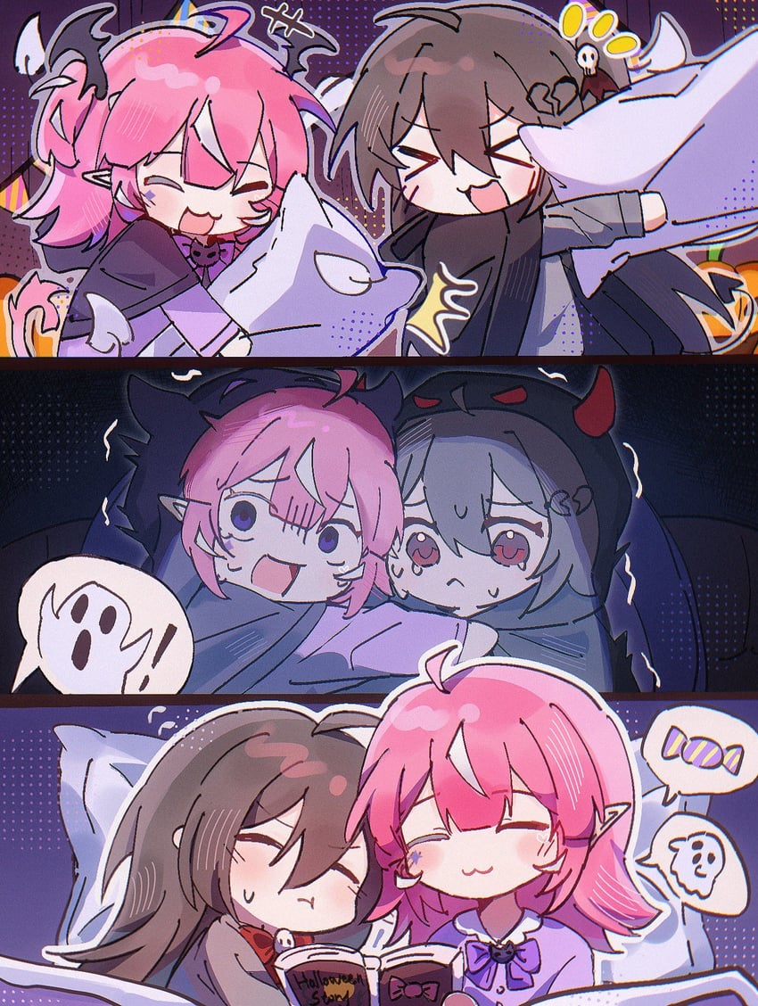neuro-sama, evil neuro-sama, and camila (indie virtual youtuber and 1 more) drawn by pinkpink939