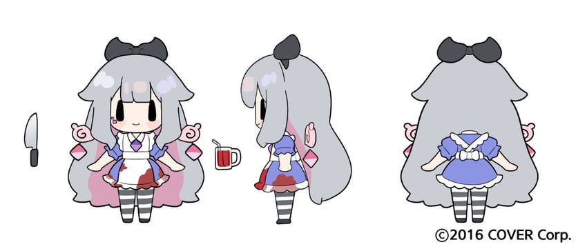 koseki bijou, alice liddell, and smol biboo (hololive and 2 more) drawn by snowmya