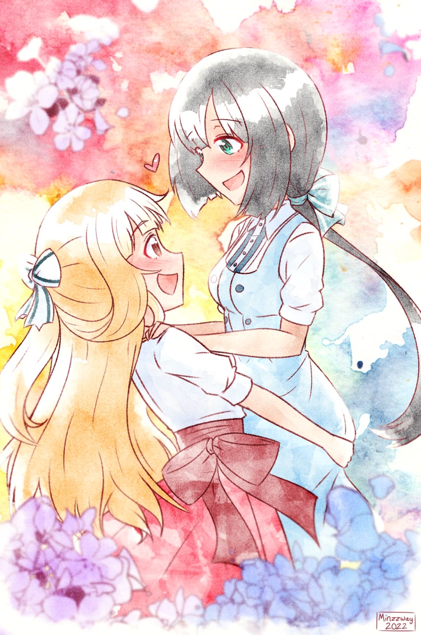 tougou mimori and nogi sonoko (lycoris recoil and 2 more) drawn by minzzway