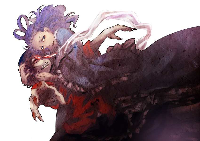 kaku seiga and miyako yoshika (touhou) drawn by mak_(kainemaru)