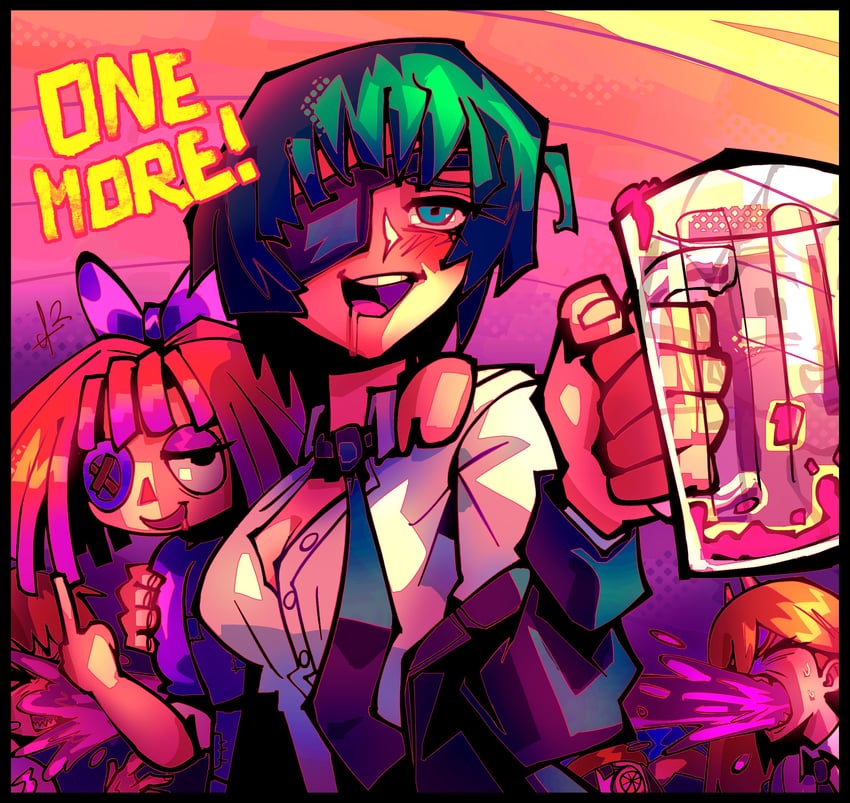 power, denji, himeno, pomni, and ragatha (chainsaw man and 1 more) drawn by alpharecdyt