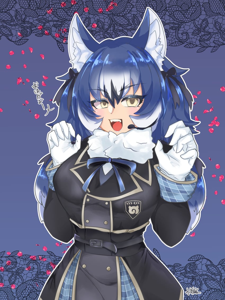 dire wolf (kemono friends and 1 more) drawn by youlan3zu