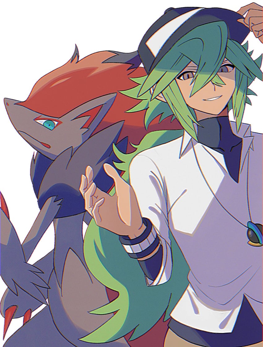 n and zoroark (pokemon and 1 more) drawn by zero_(sleepy_meltan)