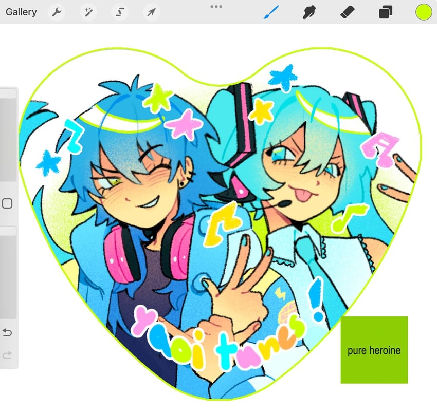 hatsune miku and seragaki aoba (vocaloid and 1 more) drawn by namw67