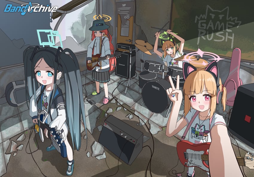 aris, momoi, midori, and yuzu (blue archive) drawn by dsfr