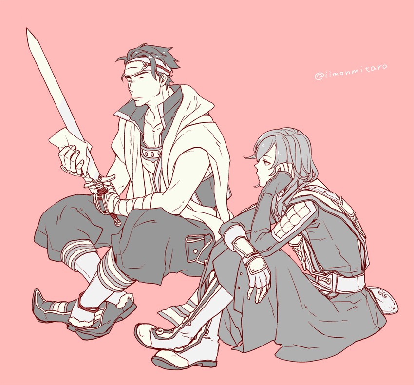 leon and kamui (fire emblem and 1 more) drawn by adusa