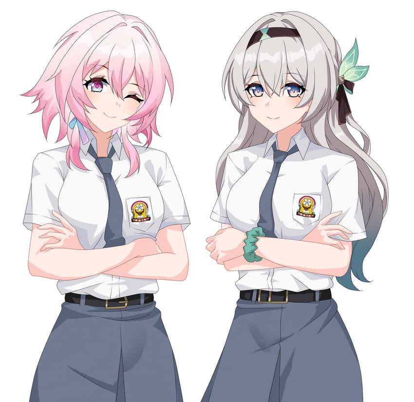 firefly and march 7th (honkai and 1 more) drawn by maxwelzy