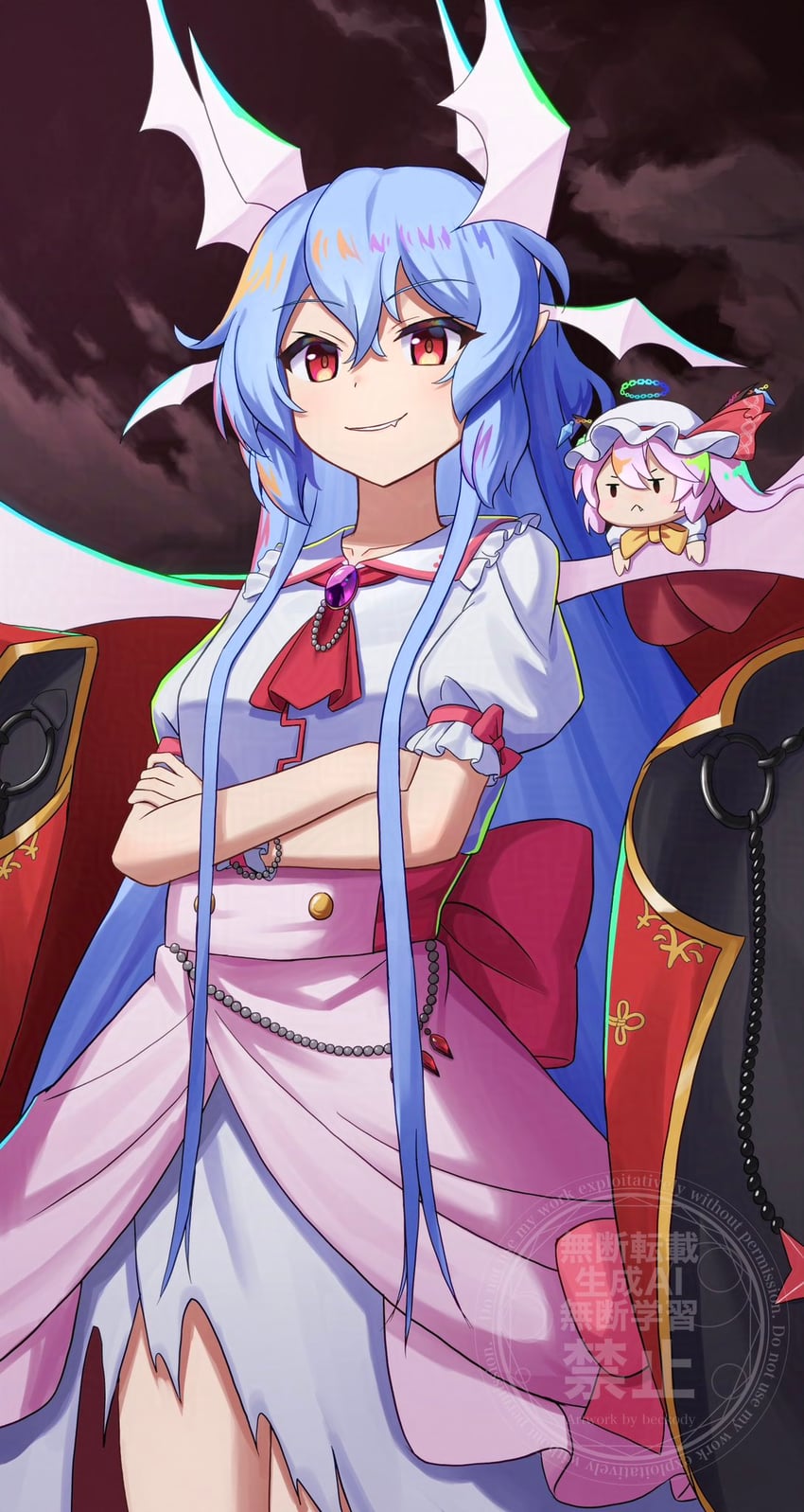 remilia scarlet and flandre scarlet (touhou and 1 more) drawn by beckody