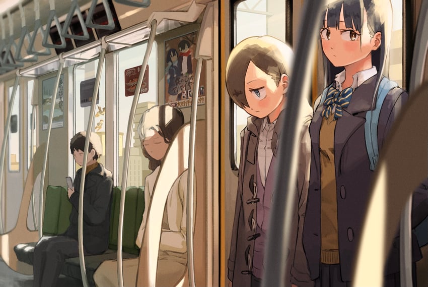 yamada anna and ichikawa kyoutarou (boku no kokoro no yabai yatsu) drawn by zumisan3