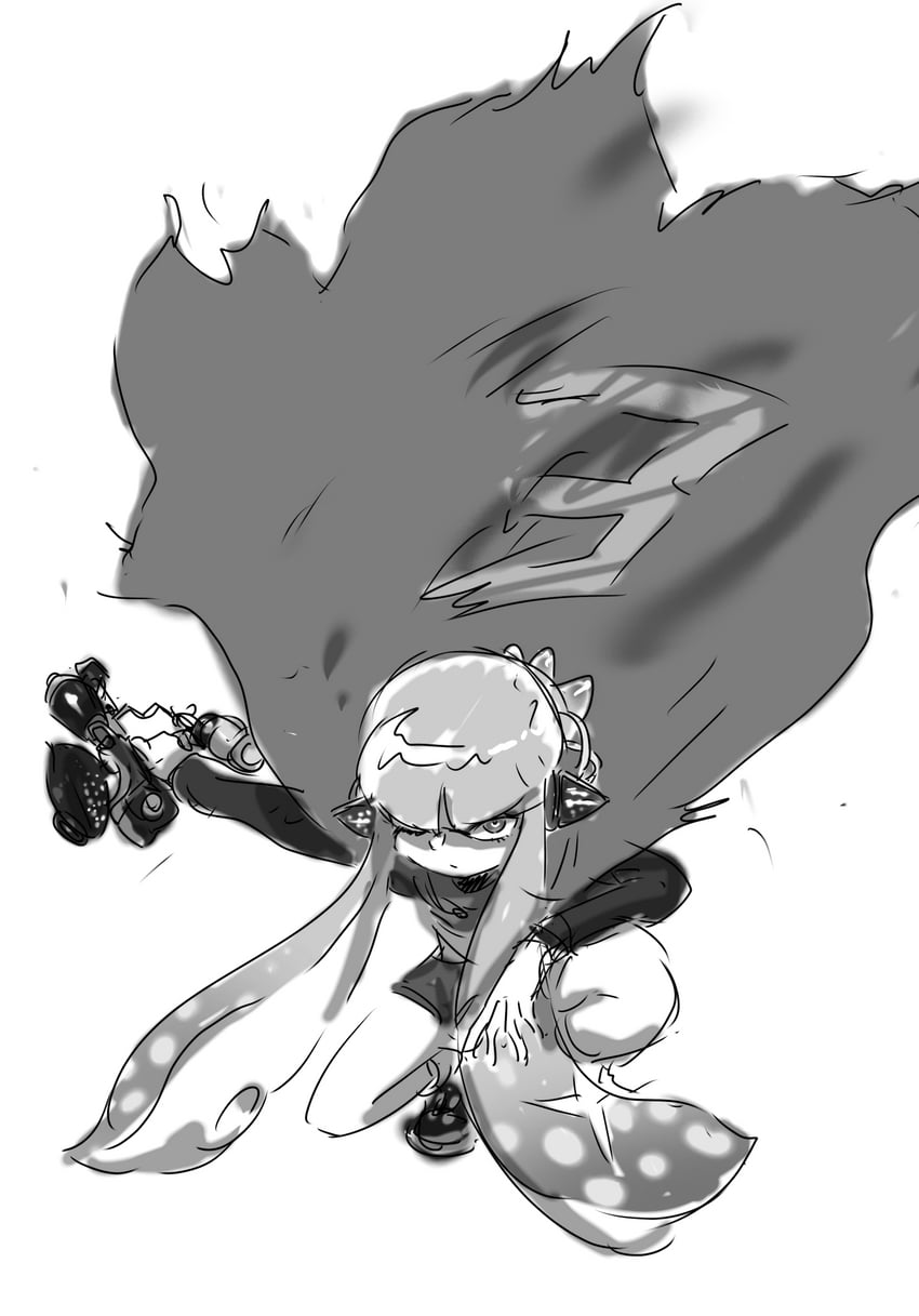 inkling player character, inkling girl, and agent 3 (splatoon and 2 more) drawn by koharu2.5