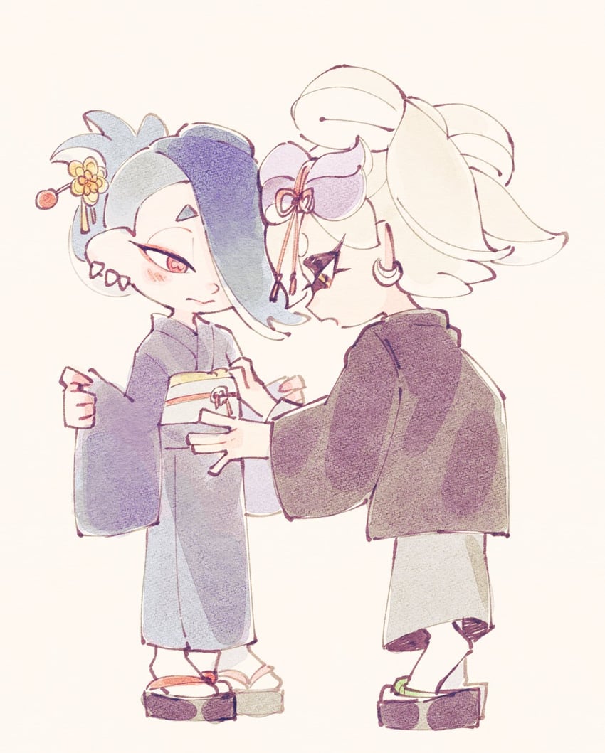 shiver and marie (splatoon and 2 more) drawn by ukata