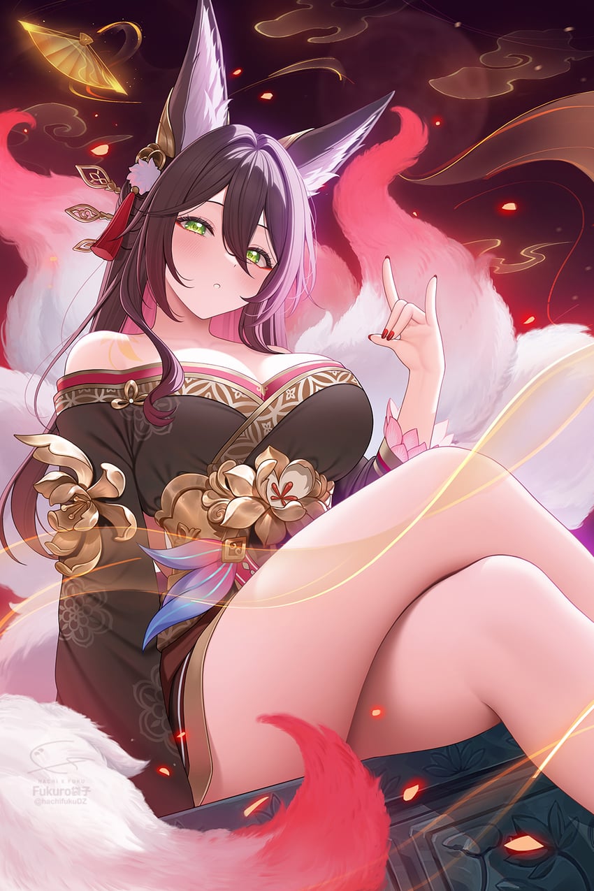 tingyun and fugue (honkai and 1 more) drawn by fukuro_daizi
