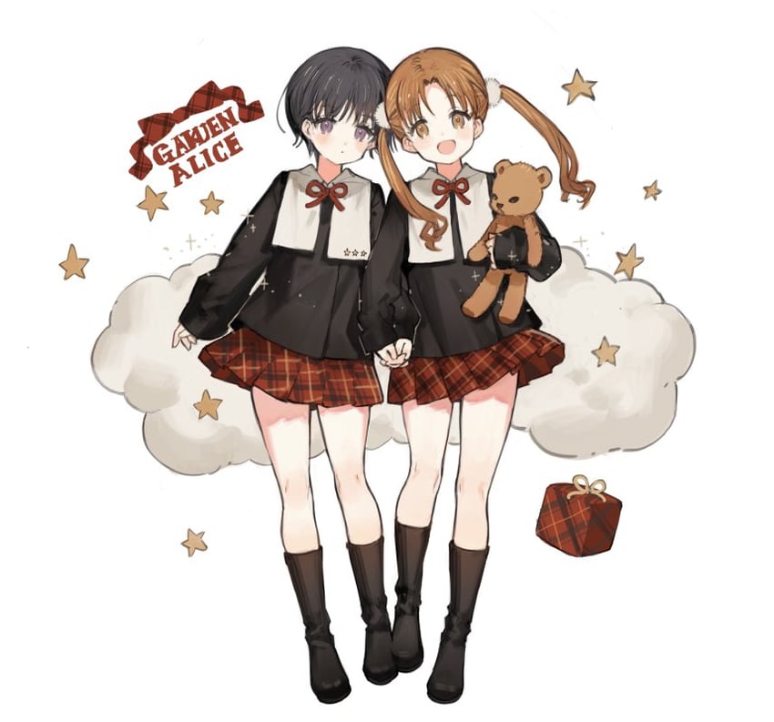 sakura mikan, imai hotaru, and mr. bear (gakuen alice) drawn by starshadowmagician