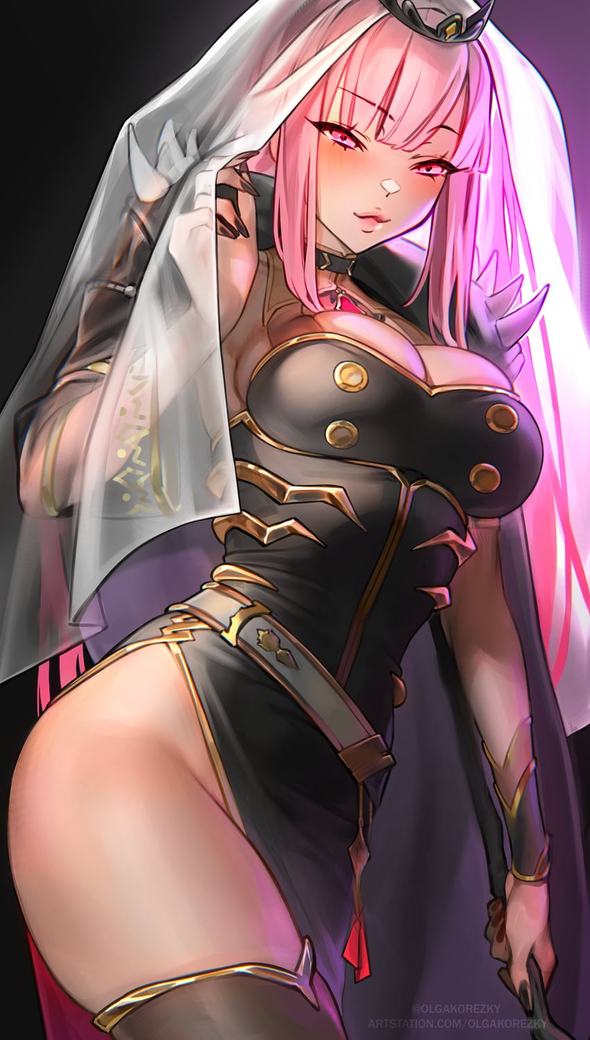 mori calliope (hololive and 1 more) drawn by olga_korezky