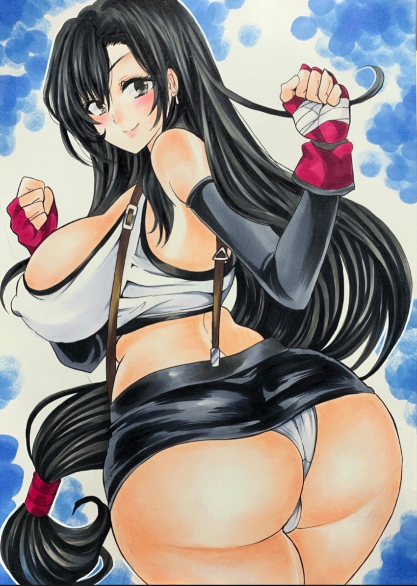 tifa lockhart (final fantasy and 2 more) drawn by twobee