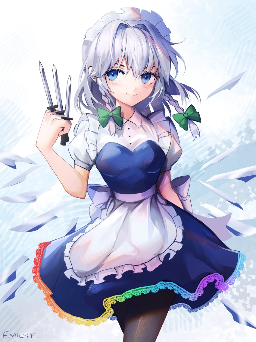izayoi sakuya (touhou and 1 more) drawn by shianebulae