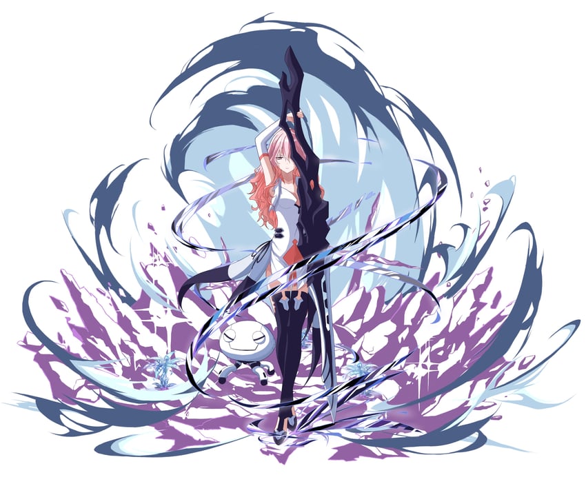 yuzuriha inori and fyu-neru (guilty crown) drawn by kele