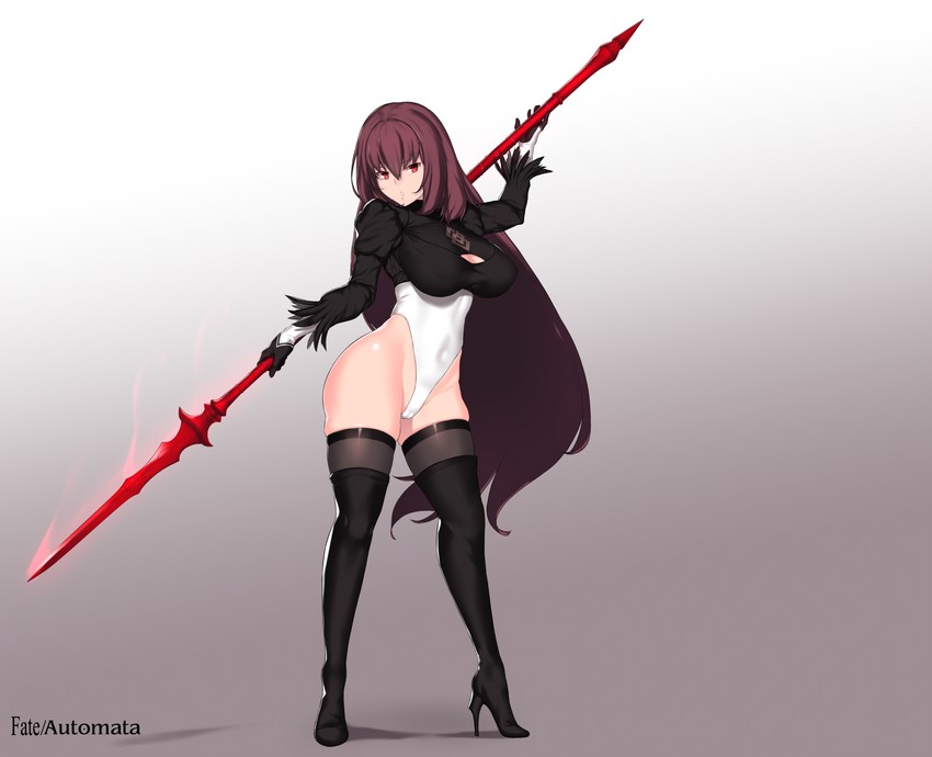 2b and scathach (fate and 3 more) drawn by aster_crowley