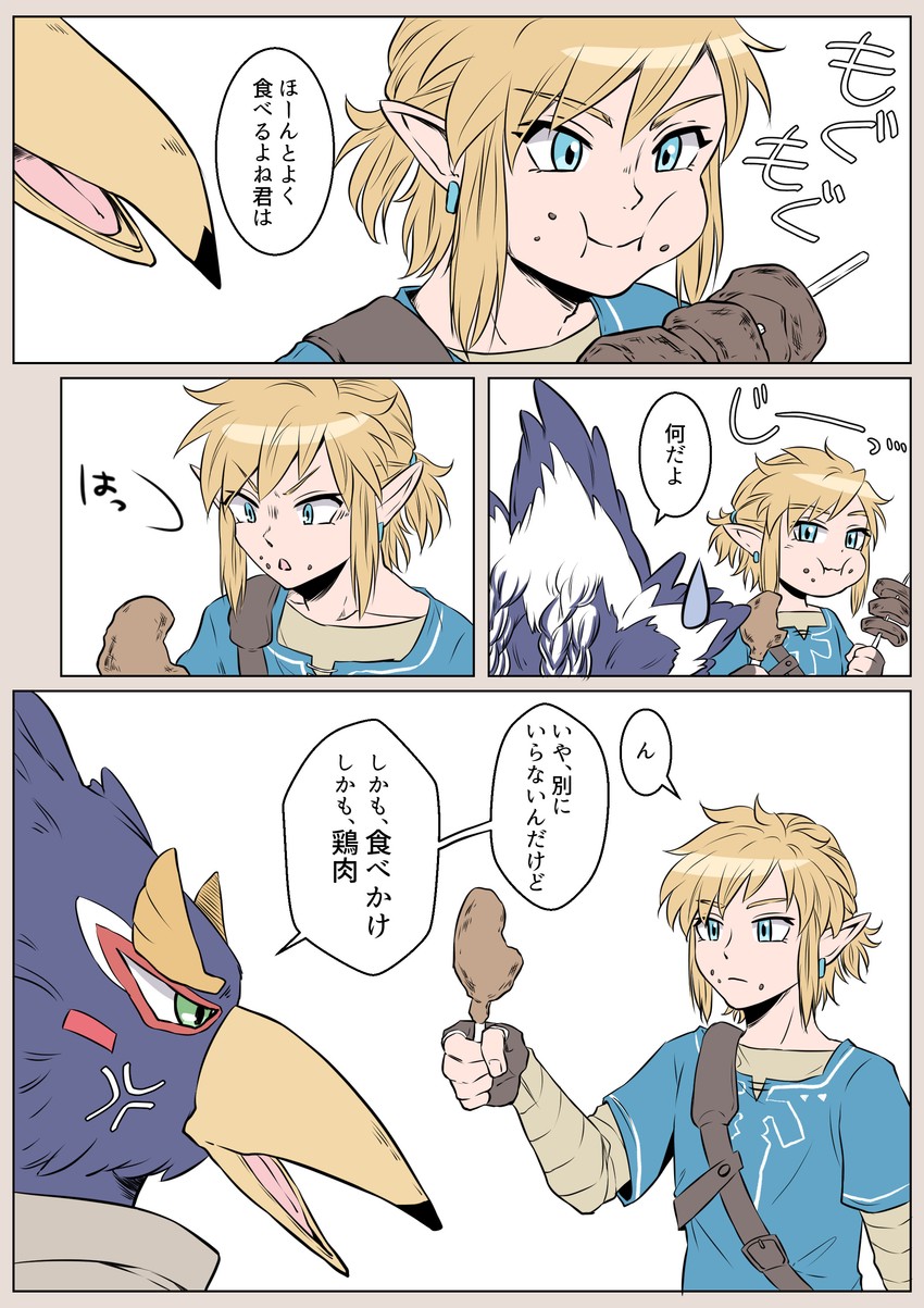 link and revali (the legend of zelda and 1 more) drawn by mi_(mrm1117)