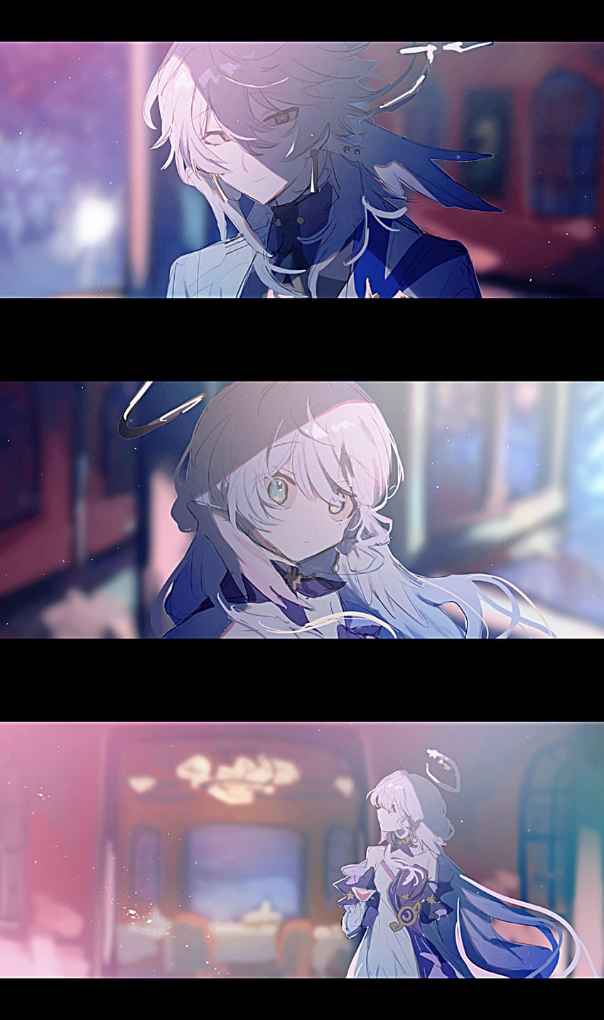 robin and sunday (honkai and 1 more) drawn by inagoinaire