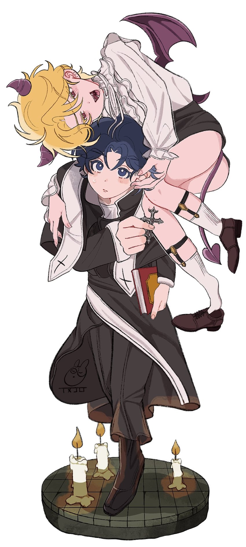 dio brando and jonathan joestar (jojo no kimyou na bouken and 1 more) drawn by inu_koro_koro