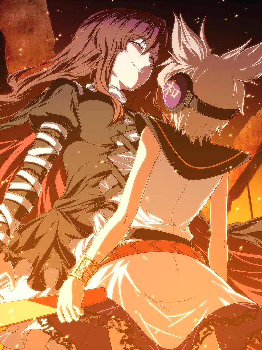 hijiri byakuren and toyosatomimi no miko (touhou) drawn by isa