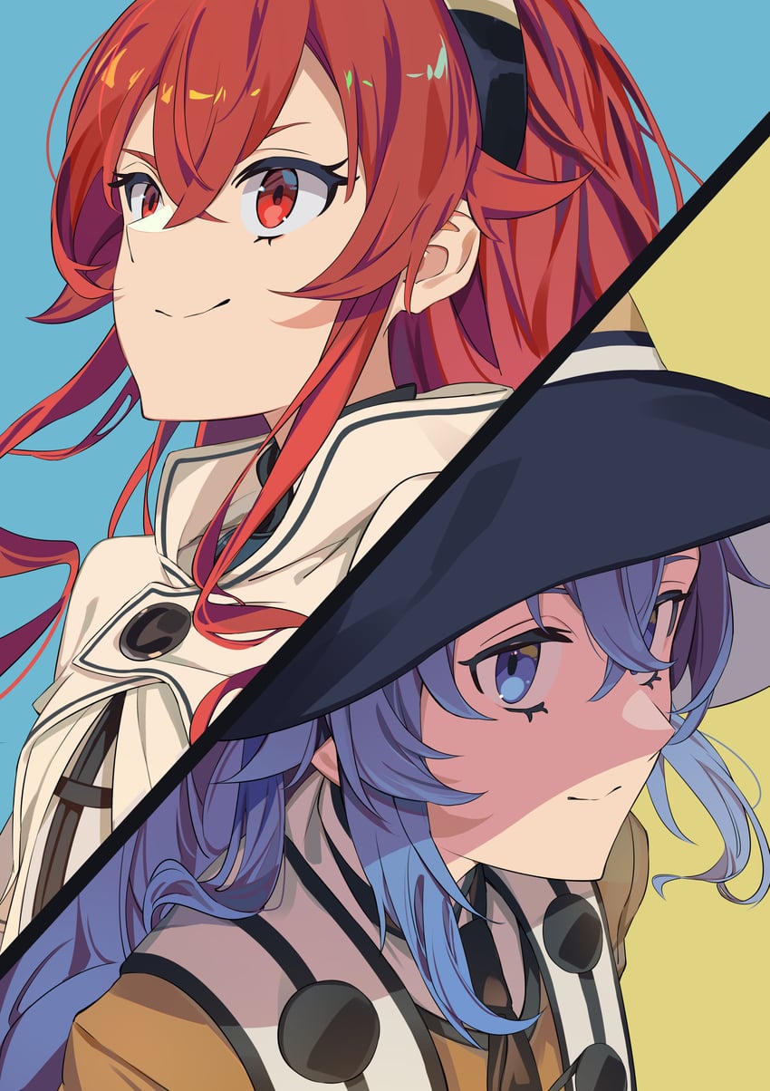 roxy migurdia and eris greyrat (mushoku tensei) drawn by ibaraki_shun