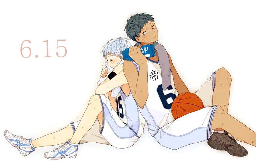 kuroko tetsuya and aomine daiki (kuroko no basuke) drawn by makokera4974