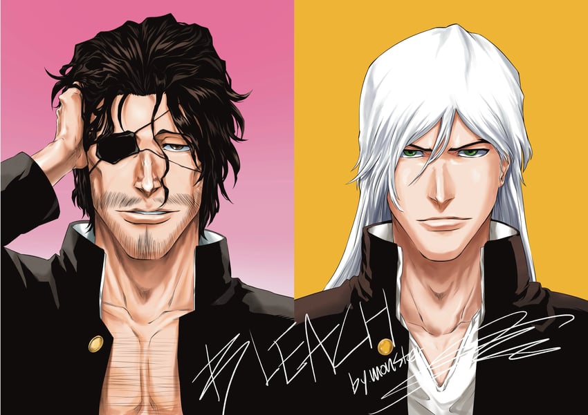 kyouraku shunsui and ukitake juushirou (bleach) drawn by monster_art_(rlawnsgr7)