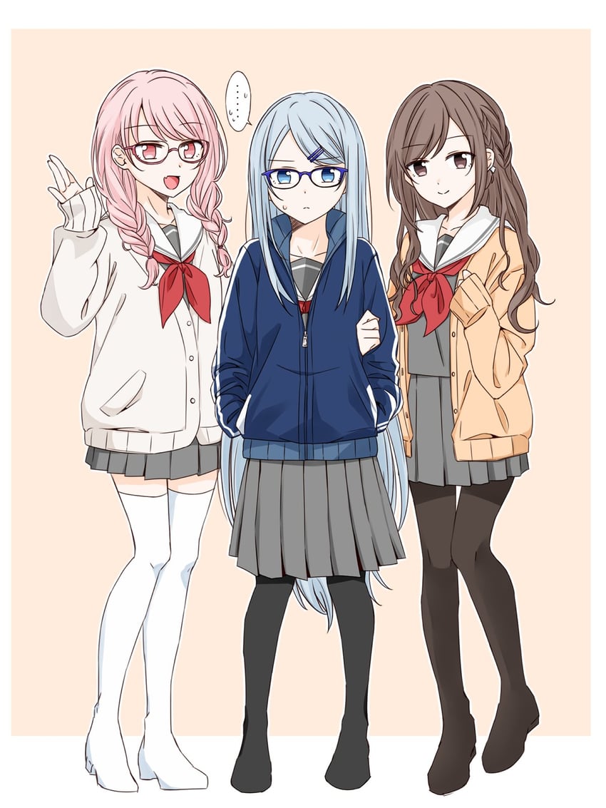 shinonome ena, akiyama mizuki, and yoisaki kanade (project sekai) drawn by raisun