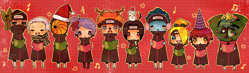 uchiha itachi, uchiha obito, deidara, konan, sasori, and 6 more (naruto and 1 more) drawn by madalshimo