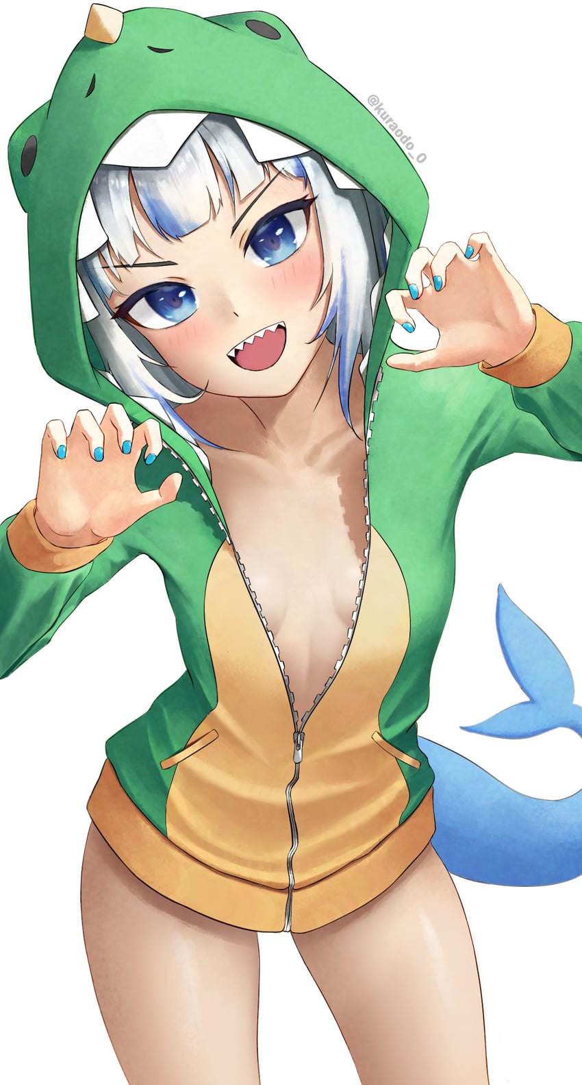 gawr gura (hololive and 1 more) drawn by kuraodo_0