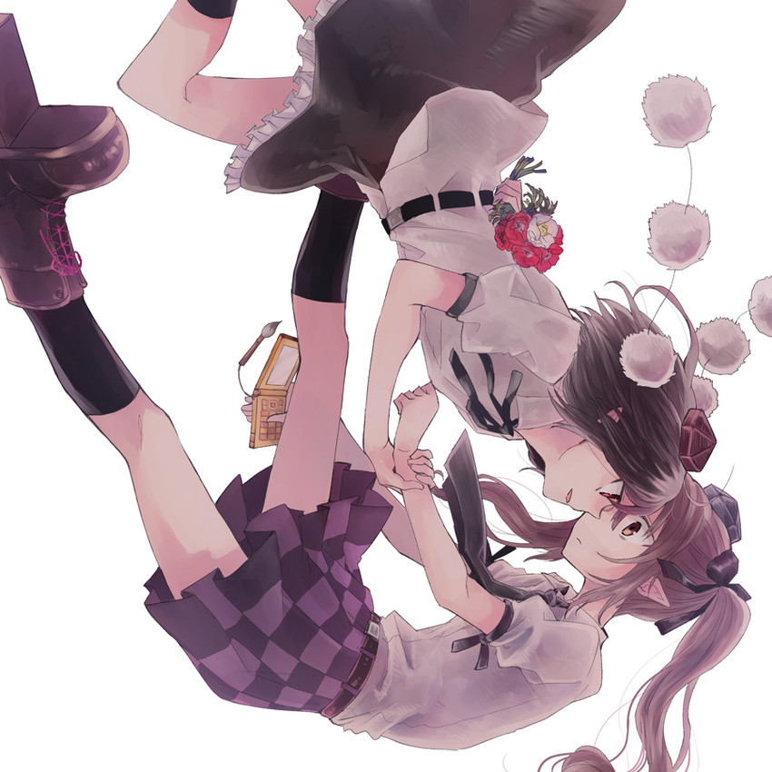 shameimaru aya and himekaidou hatate (touhou) drawn by tadano_kagekichi