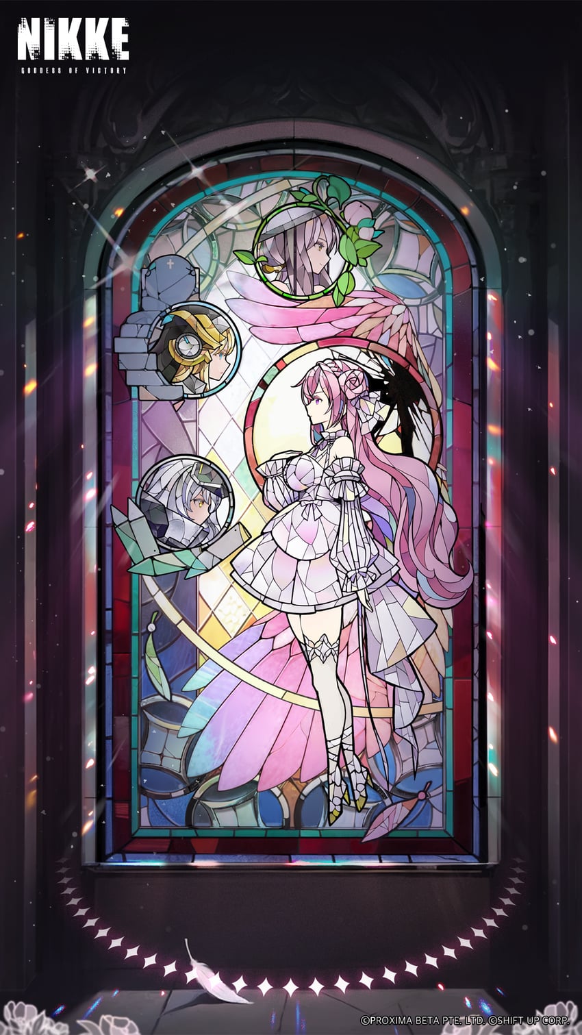 dorothy, scarlet, snow white, and rapunzel (goddess of victory: nikke) drawn by bumcha