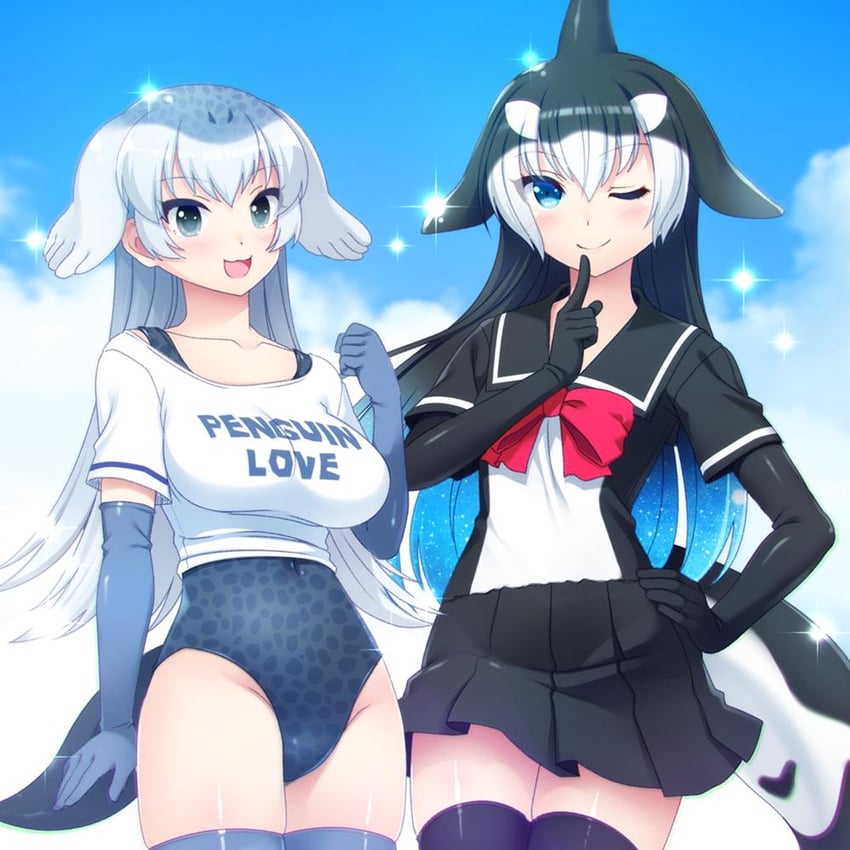leopard seal and orca (original and 1 more) drawn by totokichi
