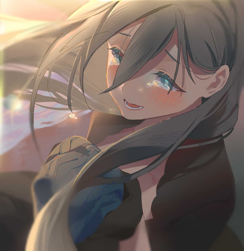 shiroko and shiroko terror (blue archive) drawn by luyangliu