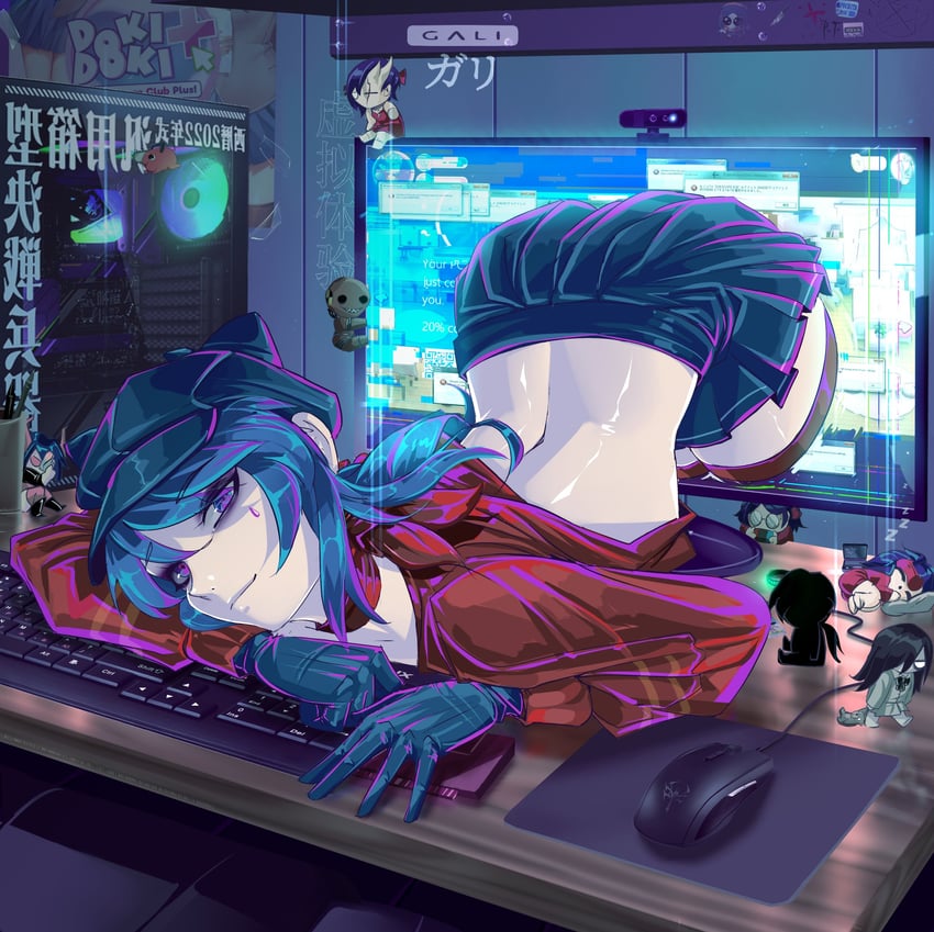 pochita, mita, cool mita, crazy mita, mila, and 6 more (chainsaw man and 4 more) drawn by gali_vx