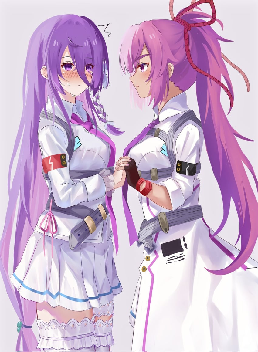 kura satomi and tsukishiro monaka (heaven burns red) drawn by lidce