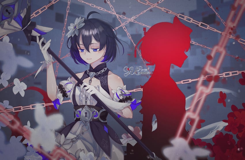 seele vollerei and seele (honkai and 1 more) drawn by yuevander