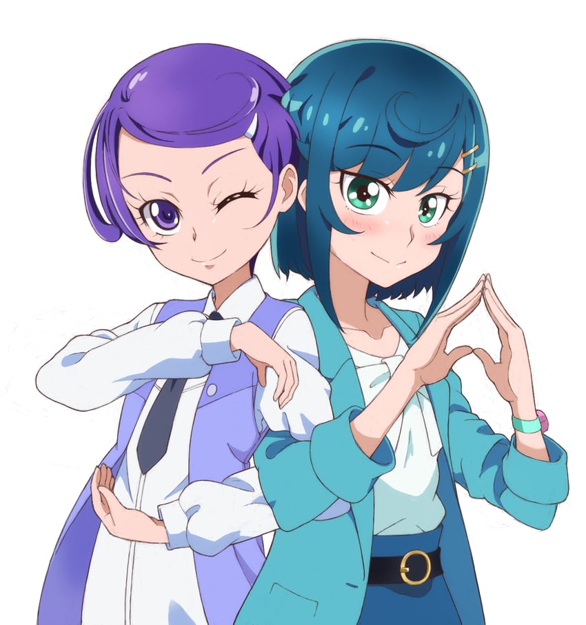 kenzaki makoto and fuwa kokone (precure and 2 more) drawn by kayabakoro