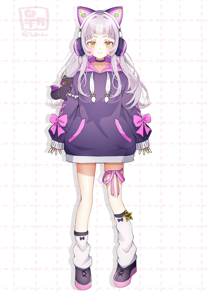 murasaki shion and shiokko (hololive) drawn by satsuki_(pixiv_742410)