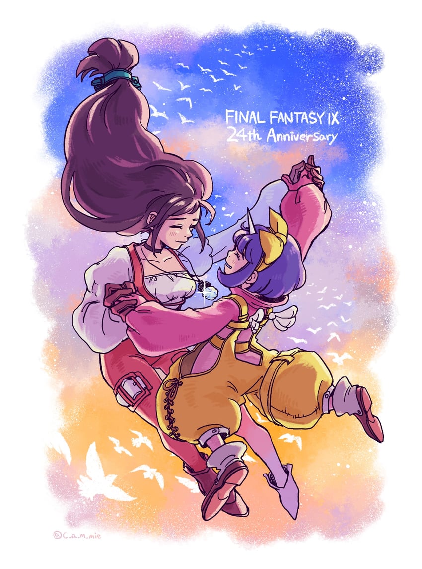 garnet til alexandros xvii and eiko carol (final fantasy and 1 more) drawn by c_a_m_mie