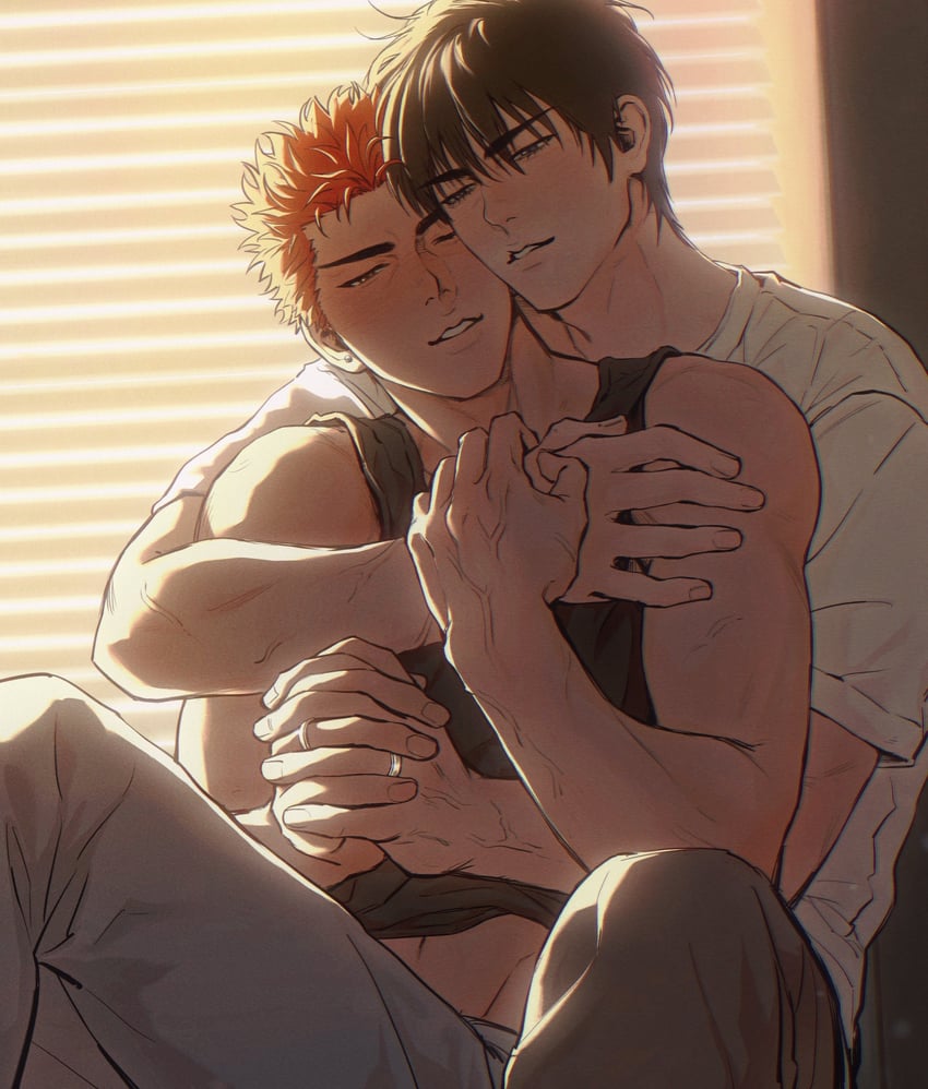 sakuragi hanamichi and rukawa kaede (slam dunk) drawn by fulenimenle