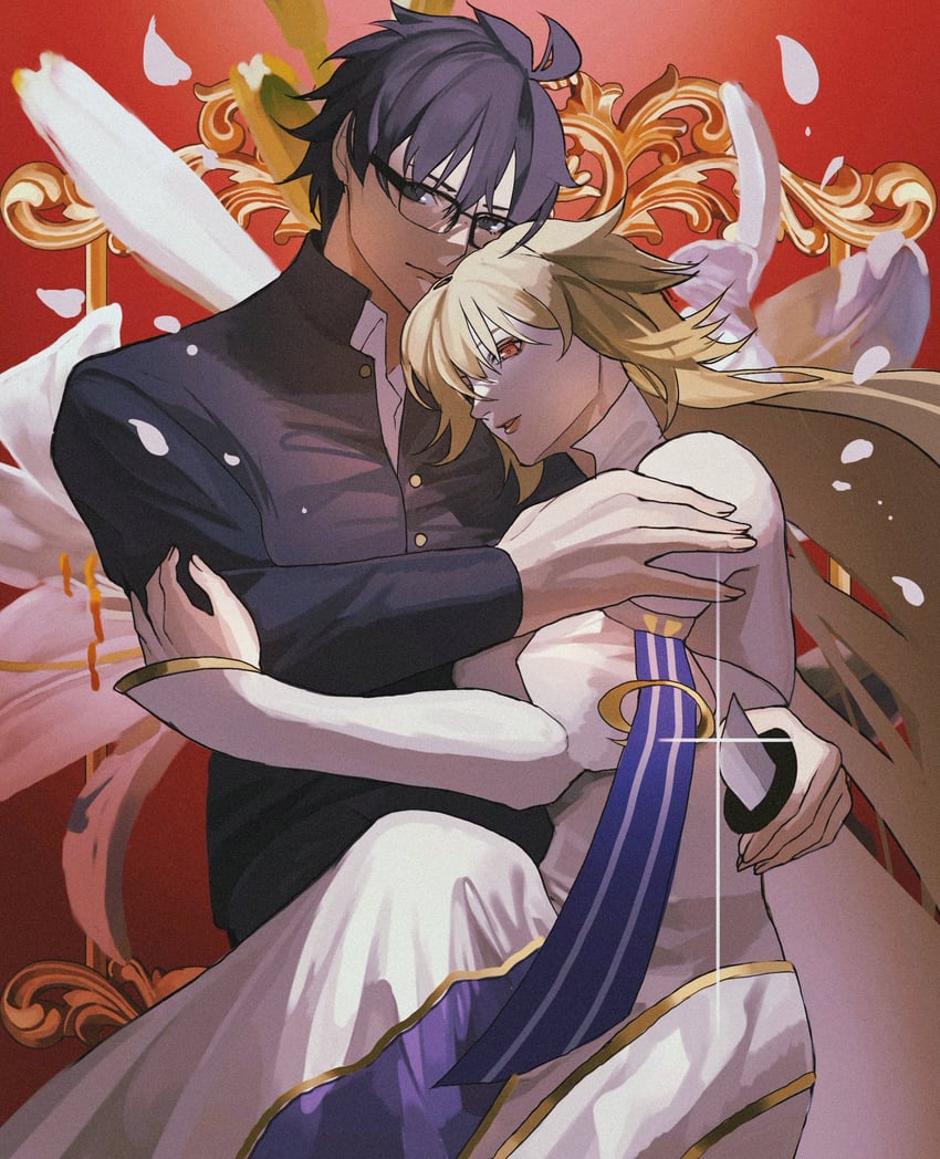 arcueid brunestud, tohno shiki, and archetype earth (tsukihime) drawn by reo_(mmocc123)