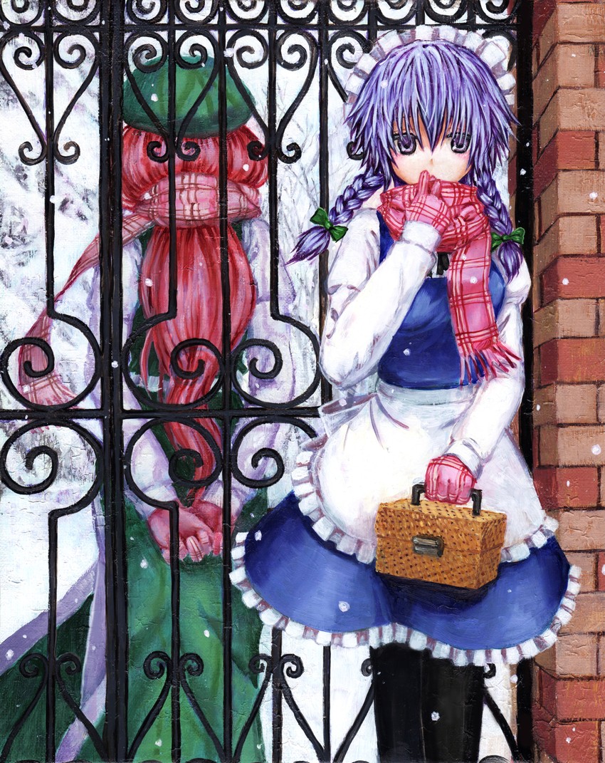 izayoi sakuya and hong meiling (touhou) drawn by kabaji