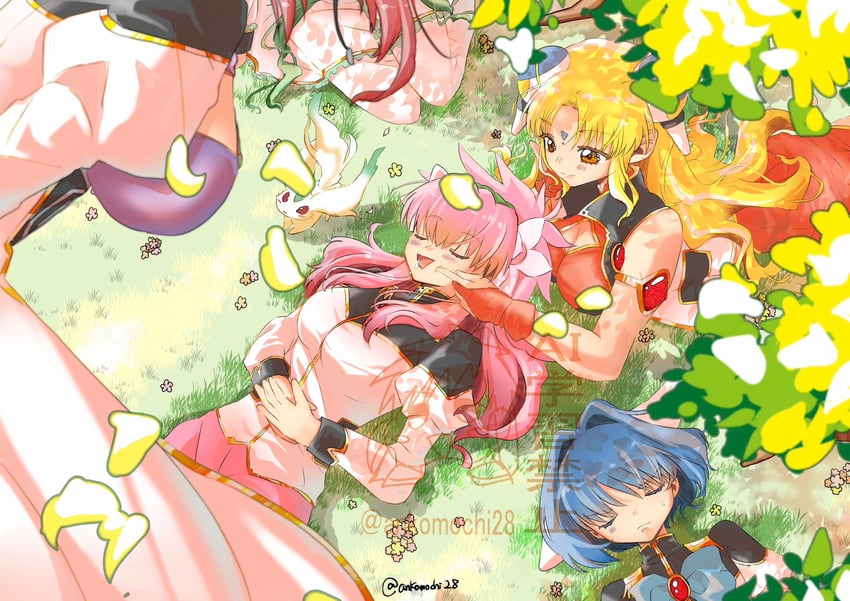 milfeulle sakuraba, mint blancmanche, ranpha franboise, forte stollen, and vanilla h (galaxy angel) drawn by ankomochi28