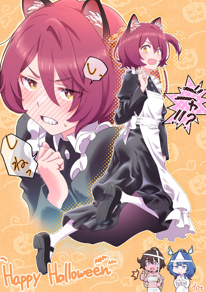 yanami anna, yakishio lemon, and komari chika (make heroine ga oo sugiru!) drawn by 10ttruck