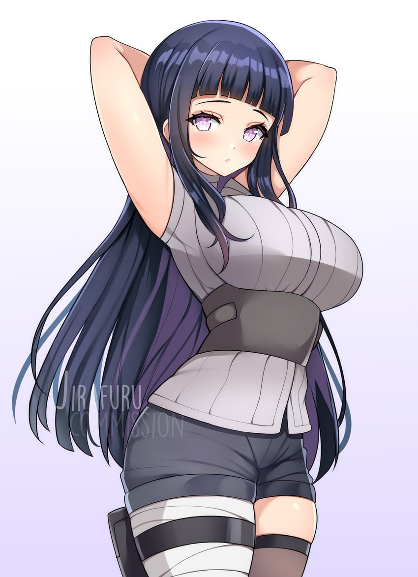 hyuuga hinata (naruto and 1 more) drawn by jirafuru